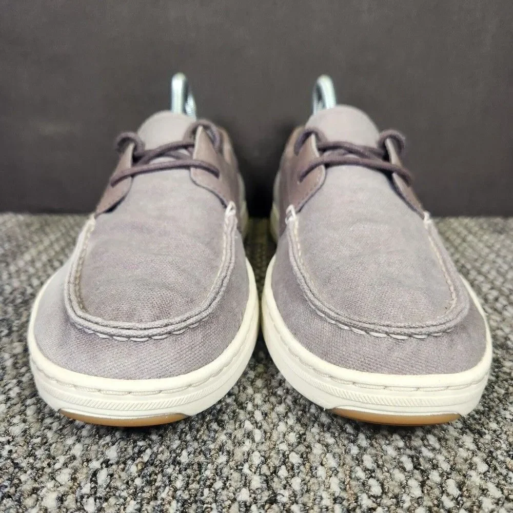 Cole Hann Grand 360 Mens Size 8.5M Grey Canvas Lace Up Casual Boat Shoes C32214